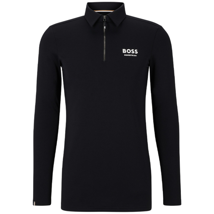 T-shirt fonctionnel Elton Signature Stripe Polo Unisex Noir dans le groupe Vêtements d'équitation / Pulls chez Equinest (4613B1M04050BA_r)