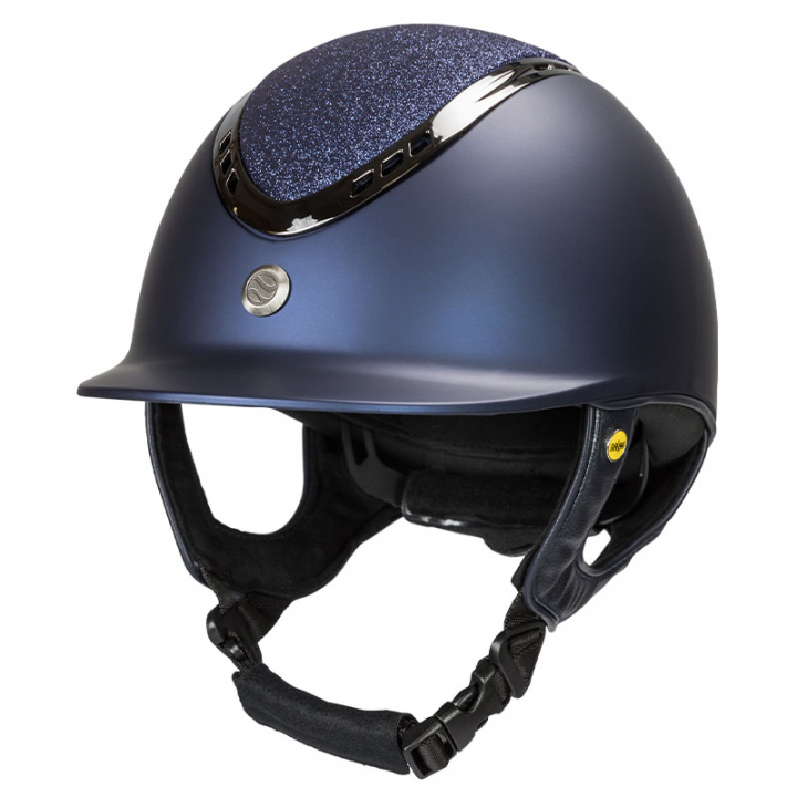 Casque d'équitation EQ3 Pardus avec vis Smooth Top Pailletée Bleu Marine Sable dans le groupe Équipement d'équitation / Casque d'équitation / Casques MIPS chez Equinest (49460301NA)