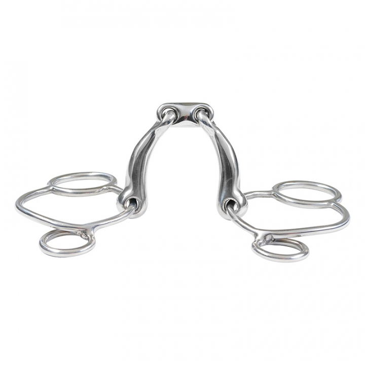 Mors à double brisure Courbé 2,5 anneaux HG dans le groupe Équipement cheval / Mors / Mors Pessoa chez Equinest (502011524SI)