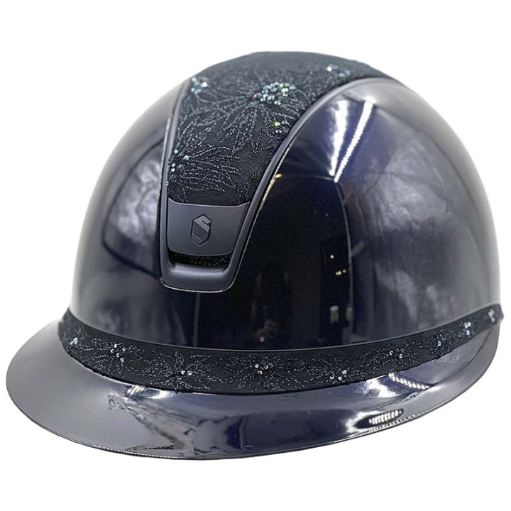 Casque d'équitation Miss Shield 2.0 Glossy Spring Flower Matt Trim Bleu Marine dans le groupe Équipement d'équitation / Casque d'équitation / Visière solaire chez Equinest (50248NAVYNAVYLNA_r)