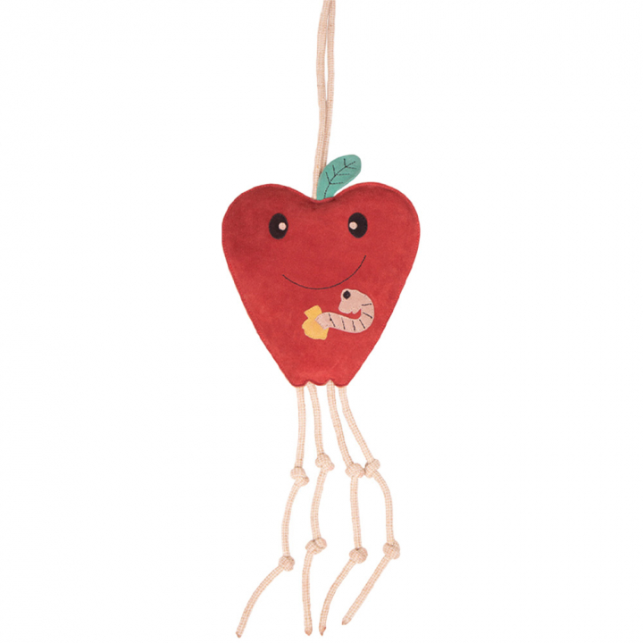 Jouet pour chevaux Pomme en Daim ECO Rouge dans le groupe Écurie & Pré / Jouets pour chevaux chez Equinest (5190RE)