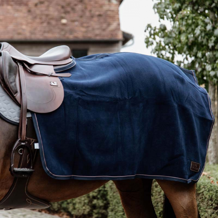 Couvre-rein Polaire Épaisse Bleu Marine dans le groupe Couvertures cheval / Couvertures de marcheur & couvre-reins chez Equinest (52208Ma_r)