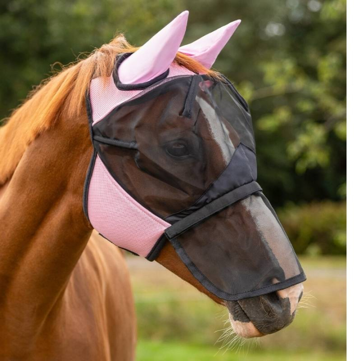 Bonnet anti-mouches Detachable Nose Rose dans le groupe Anti-mouches / Masques anti-mouches chez Equinest (5240RZ2PI_r)