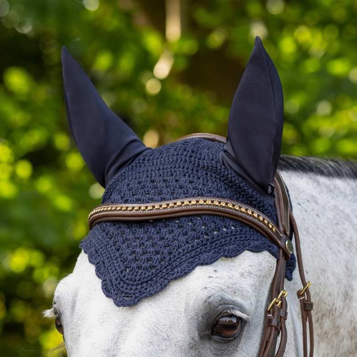 Bonnet Florence Bleu Marine dans le groupe Équipement cheval / Bonnet cheval chez Equinest (5316NA)