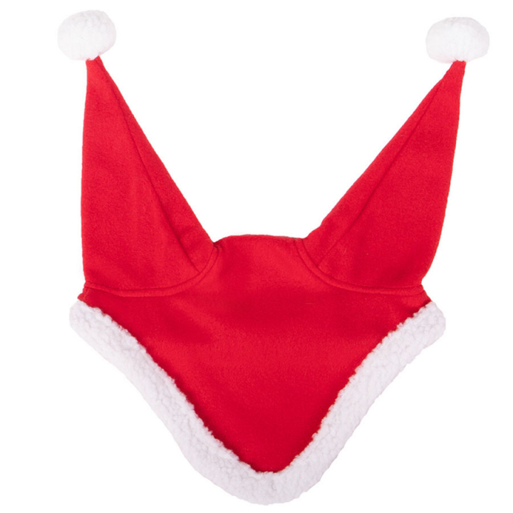 Bonnet de Noël Père Noël Rouge/Blanc dans le groupe Équipement cheval / Bonnet cheval chez Equinest (5381REWH)