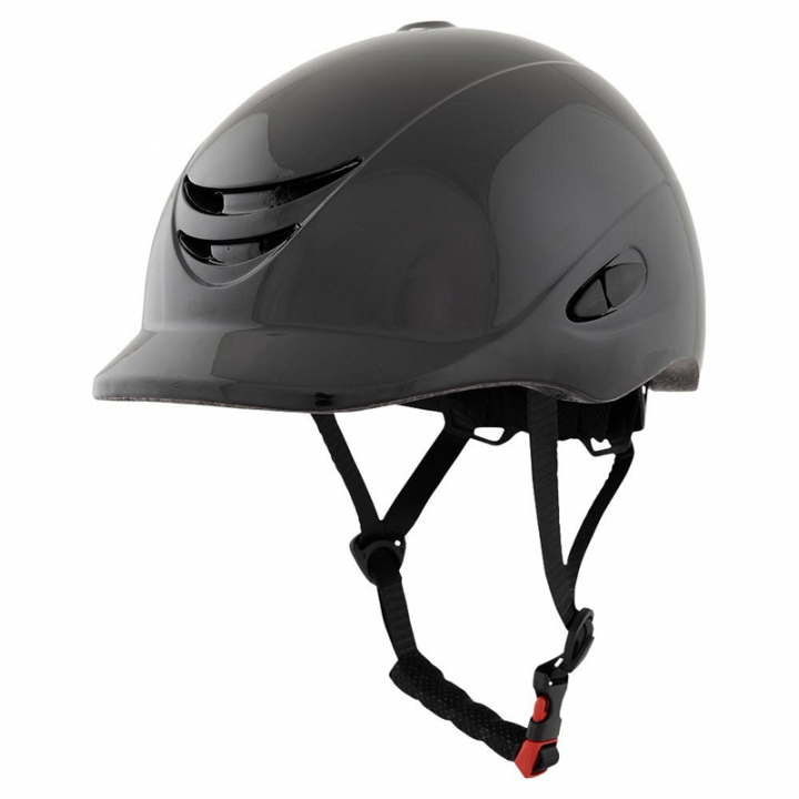 Casque d'équitation Petite Shiny Enfant/Junior Noir dans le groupe Équipement d'équitation / Casque d'équitation / Visière standard chez Equinest (541040BA)