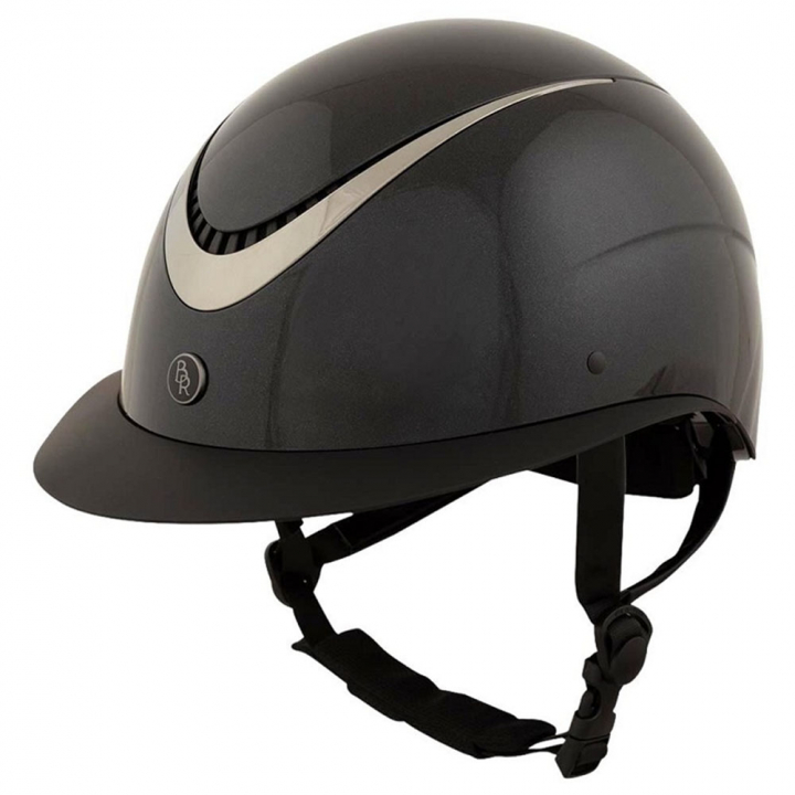 Casque d'équitation Theta Plus Glossy Noir/Gunmetal dans le groupe Équipement d'équitation / Casque d'équitation / Visière solaire chez Equinest (541042BA)