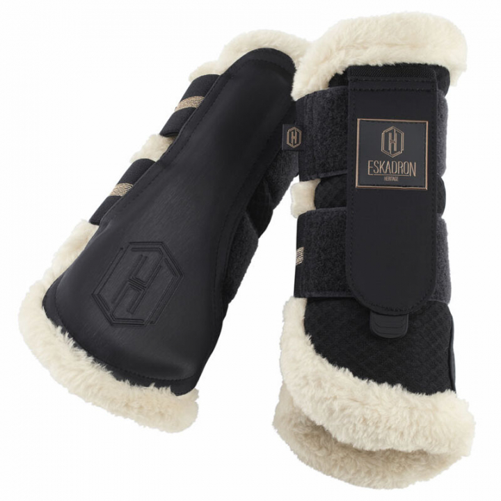 Protège-boulets Mesh Fauxfur Heritage Noir dans le groupe Équipement cheval / Protections des Membres / Guêtres ouvertes chez Equinest (555257663290BA_r)