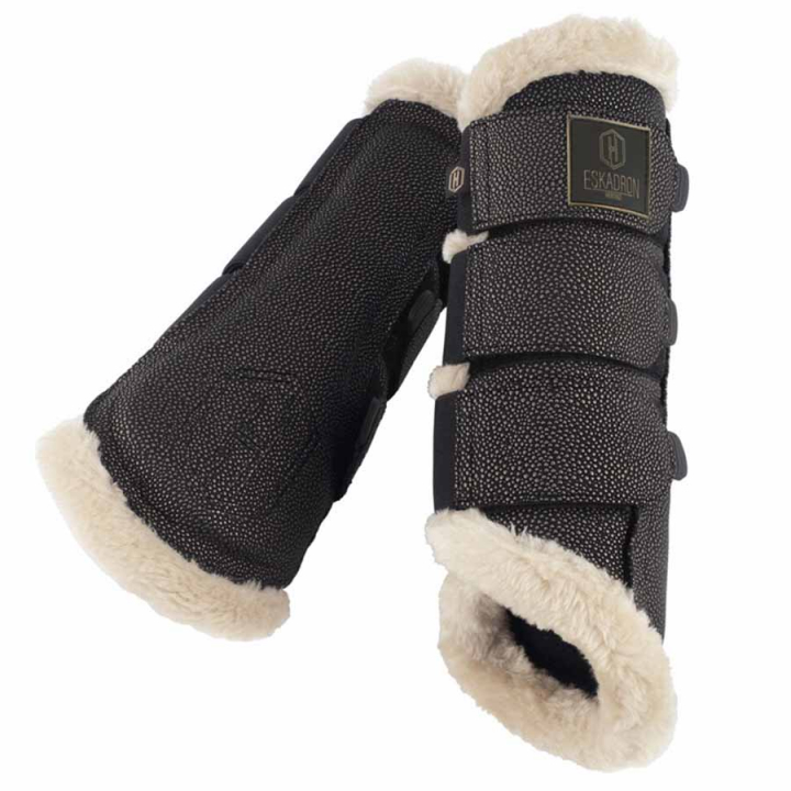Protège-boulets Stingray Fauxfur Shetty Heritage Noir dans le groupe Équipement cheval / Protections des Membres / Guêtres fermées & Guêtres de dressage chez Equinest (555757863290BA_r)
