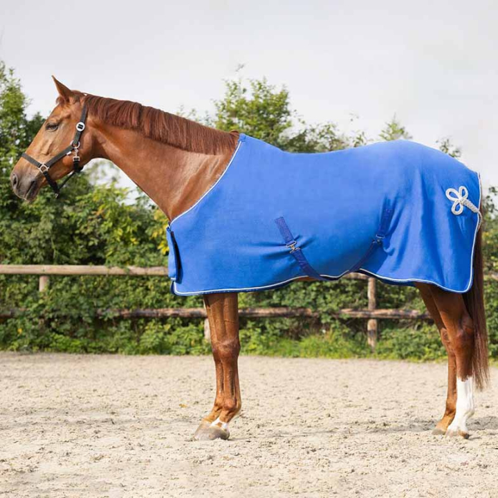 Couverture polaire Ornament Bleu/Argent dans le groupe Couvertures cheval / Couverture polaire & séchante chez Equinest (6014KBLZI145BL_r)