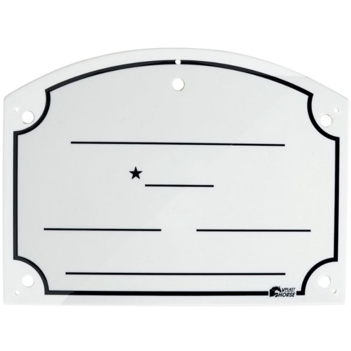 Plaque de box 20x27cm Argent dans le groupe Écurie & Pré / Matériel pour l'écurie / Autres chez Equinest (601663SI)