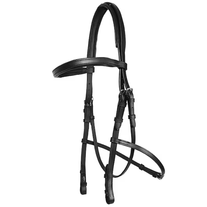Bridon hackamore HS Noir dans le groupe Équipement cheval / Briderie & Frontaux / Hackamores & Bridons sans mors chez Equinest (602033BA_r)