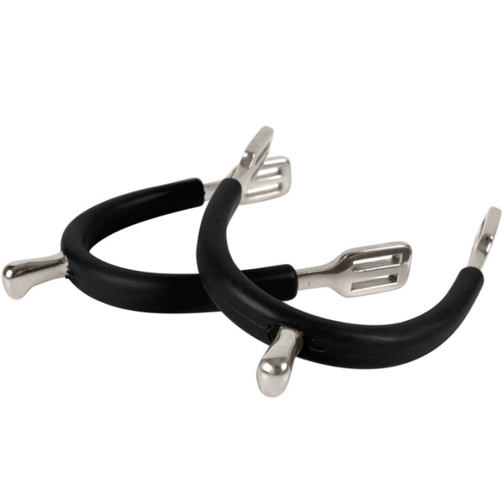 Éperons HS Rubber-Coated 15mm Noir/Argent dans le groupe Équipement d'équitation / Éperons chez Equinest (602969BAGRSI)