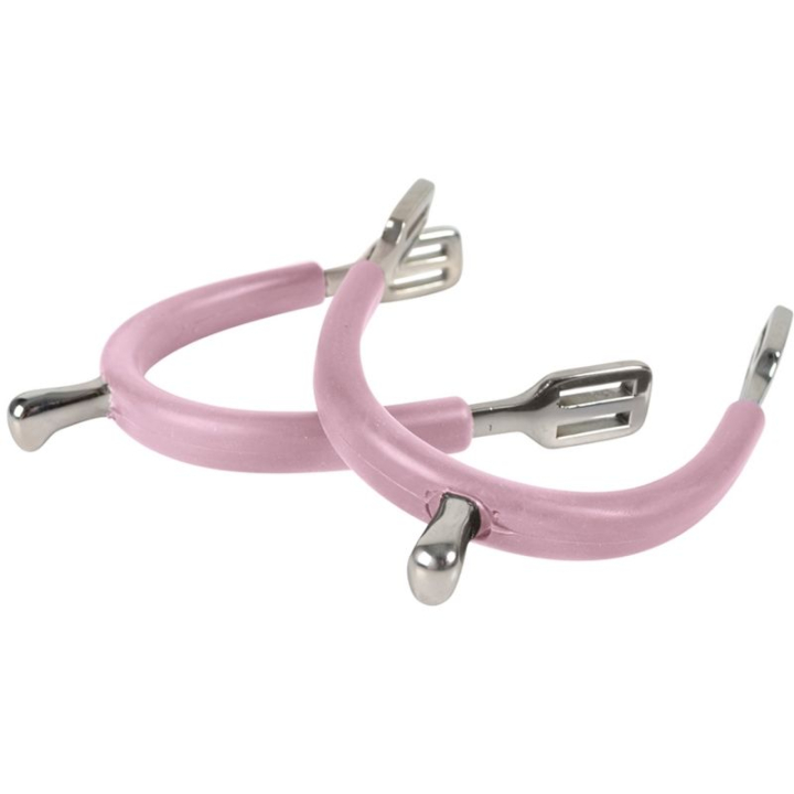 Éperons HS Rubber-Coated 15mm Rose/Argent dans le groupe Équipement d'équitation / Éperons chez Equinest (602970PIGR)