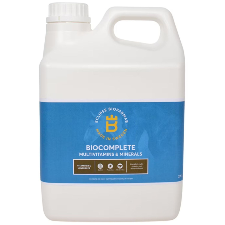 BioComplete 2,5L dans le groupe Compléments alimentaires / Compléments alimentaires pour chevaux / Vitamines & Minéraux chez Equinest (603411)