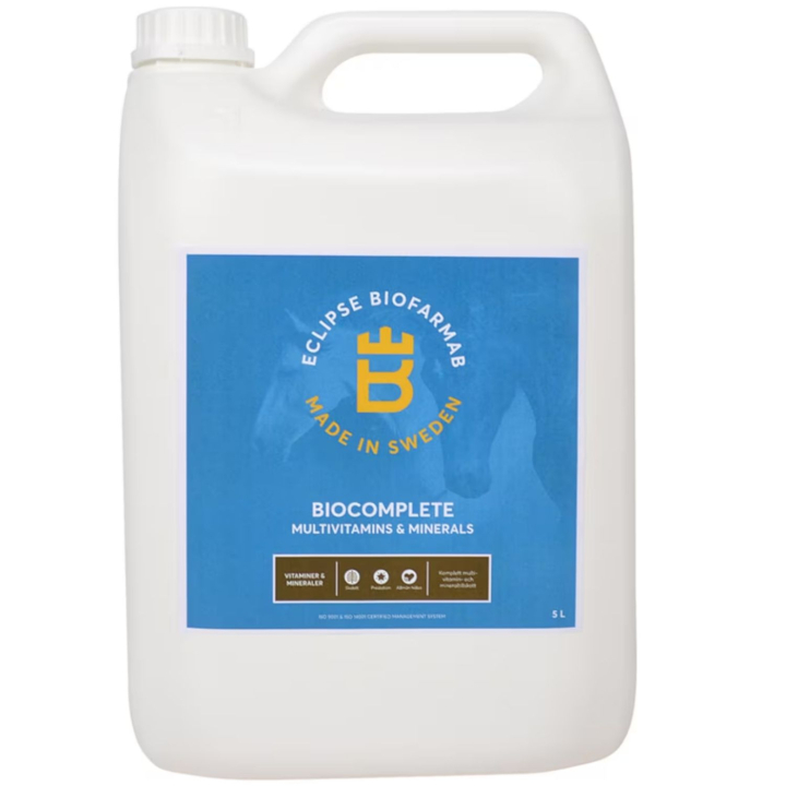 BioComplete 5L dans le groupe Compléments alimentaires / Compléments alimentaires pour chevaux / Vitamines & Minéraux chez Equinest (603412)