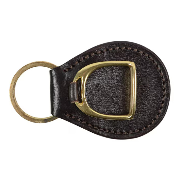 Porte-clés HS Stirrup Plate Marron/Or dans le groupe Vêtements d'équitation / Accessoires chez Equinest (603521GD)