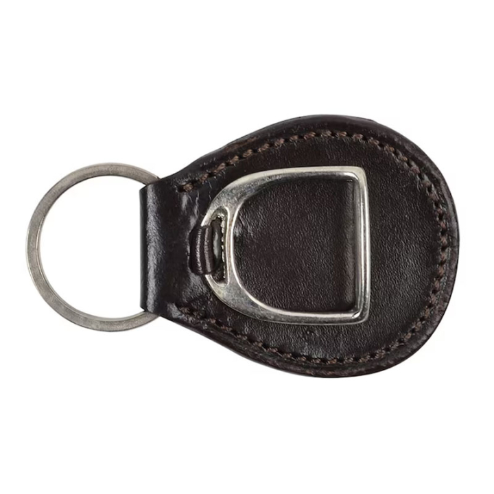 Porte-clés HS Stirrup Plate Marron/Argent dans le groupe Vêtements d'équitation / Accessoires chez Equinest (603522SI)