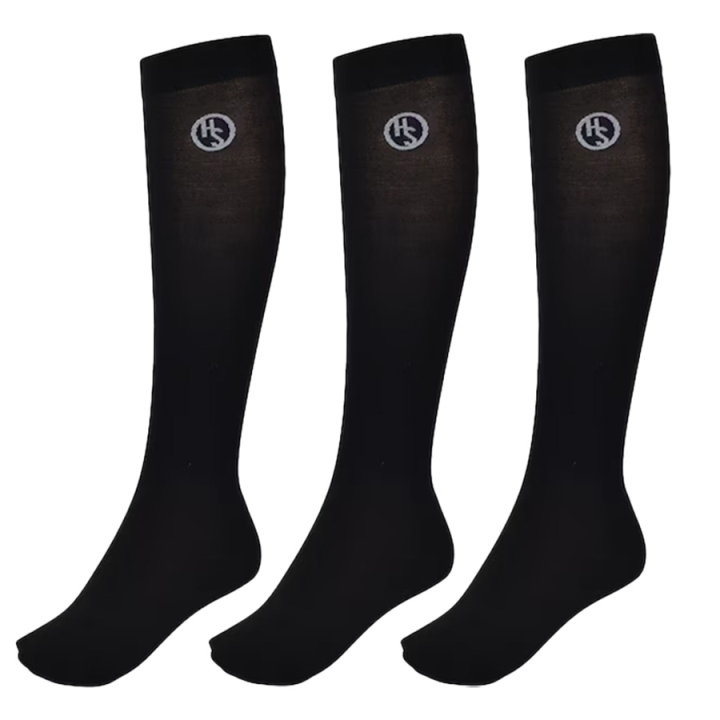 Chaussettes d'équitation HS Nailon 3-pack Noir dans le groupe Vêtements d'équitation / Chaussettes chez Equinest (603604BA)