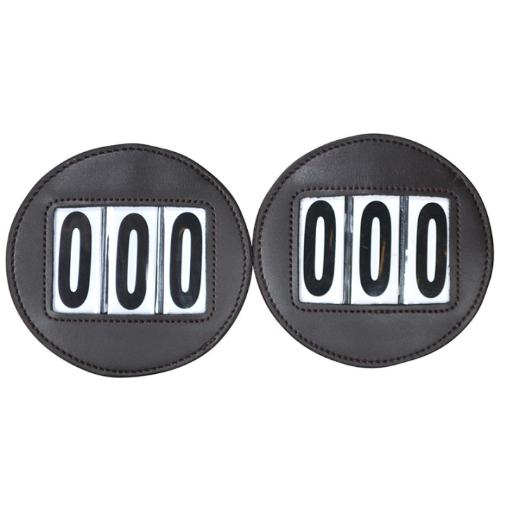 Étiquette numérotée HS Vegan Leather 2-pack Marron dans le groupe Équipement cheval / Accessoires / Numéros de départ chez Equinest (603972BR)