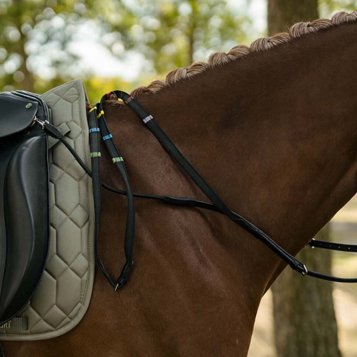 Rênes allemandes HS BalanceBuddy Noir dans le groupe Équipement cheval / Rênes / Rênes d'aide & rênes de support chez Equinest (604111BA)