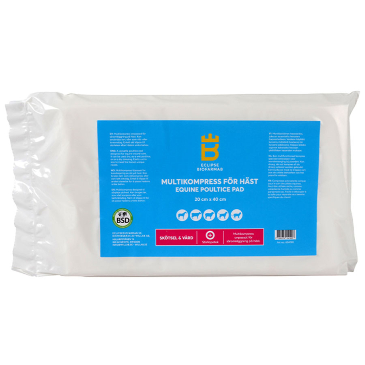 Compresse multiusage pour chevaux 20x40cm dans le groupe Produits de soins / Soins des blessures & onguents / Pansements pour plaies chez Equinest (604190)