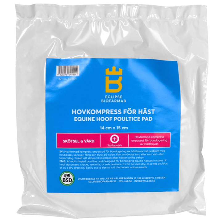 Compresse pour sabot de cheval 3-pack 14x15cm dans le groupe Produits de soins / Soins des blessures & onguents / Pansements pour plaies chez Equinest (604191)
