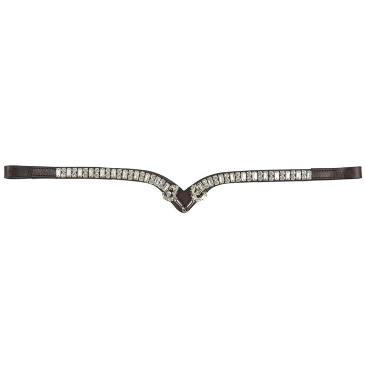 Frontal HS Mors Strass Marron dans le groupe Équipement cheval / Briderie & Frontaux / Frontaux chez Equinest (604365BR_r)
