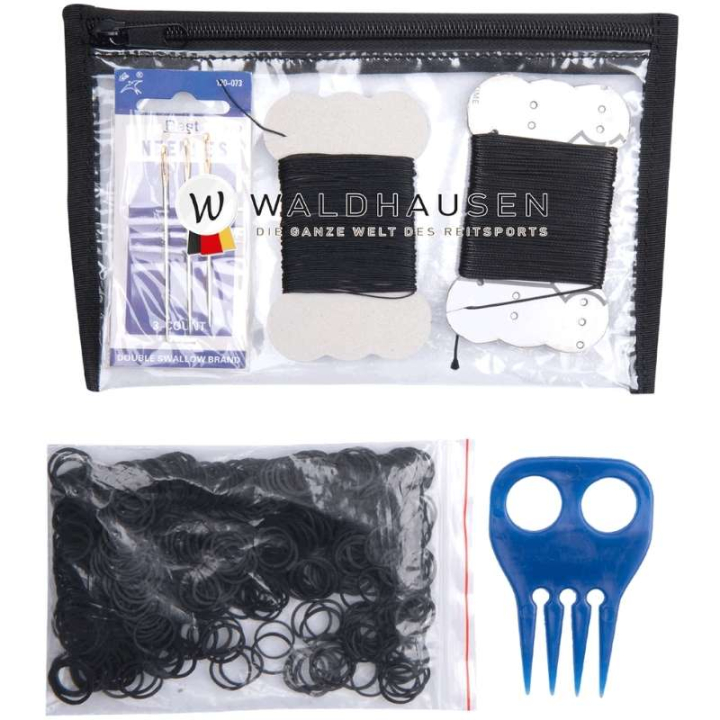 Kit de tressage crinière Noir dans le groupe Produits de soins / Élastiques & Noeuds pour la crinière chez Equinest (6063400BA)