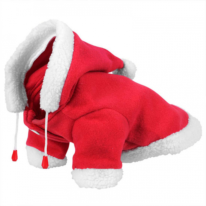 Pull pour chien Christmas avec capuche Rouge/Blanc dans le groupe Occasions spéciales & Costumes chez Equinest (6117REWH)
