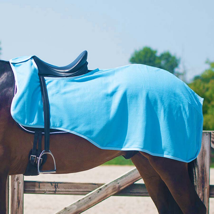 Couvre-rein en polaire Coloris Bleu dans le groupe Couvertures cheval / Couvertures de marcheur & couvre-reins chez Equinest (6145BLUE)
