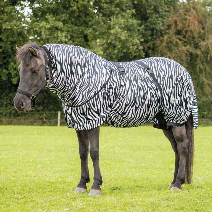 Couverture anti-démangeaisons Icelandic UV-Protection Zebra Noir/Blanc dans le groupe Couvertures cheval / Couvertures anti-mouches & anti-eczéma chez Equinest (6212ZE16BAWH_r)