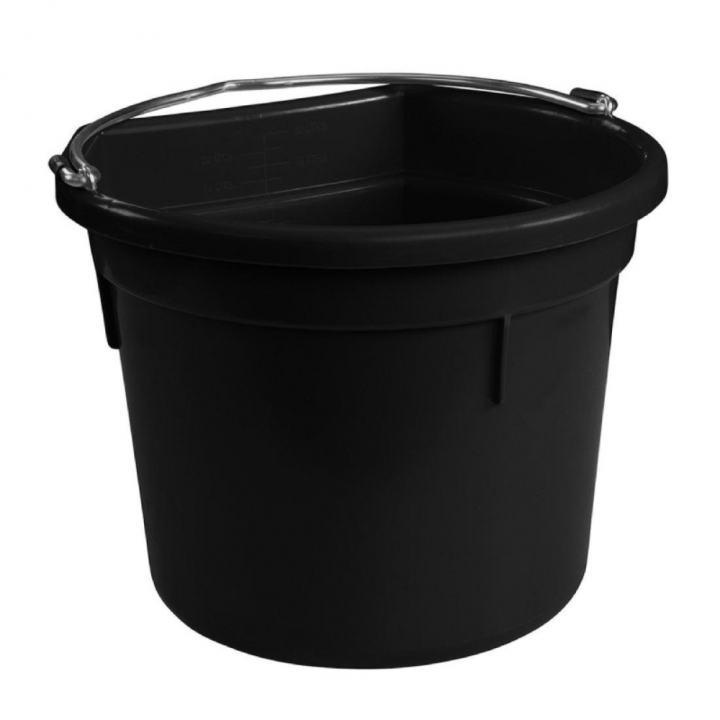 Seau à fond plat Noir dans le groupe Écurie & Pré / Matériel pour l'écurie / Matériel d'alimentation chez Equinest (626011SV)
