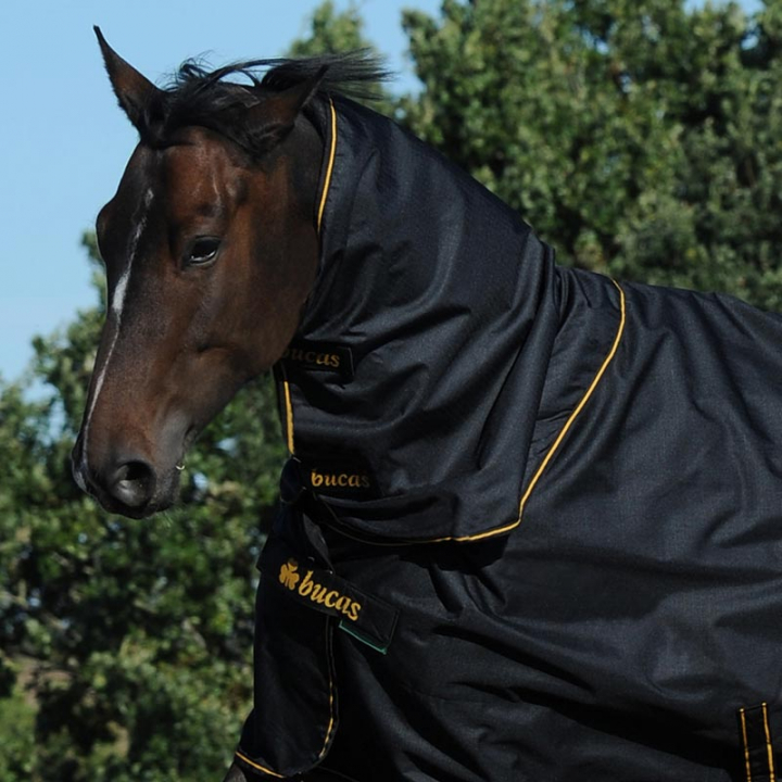 Couvre-encolures Irish Combi Neck 50g Noir/Or dans le groupe Couvertures cheval / Accessoires pour couvertures / Couvre-encolures chez Equinest (68305-22_S_r)