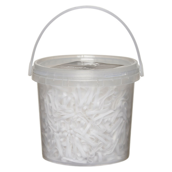 Élastiques en Silicone 1500 unités HG Blanc dans le groupe Produits de soins / Élastiques & Noeuds pour la crinière chez Equinest (72494WH)