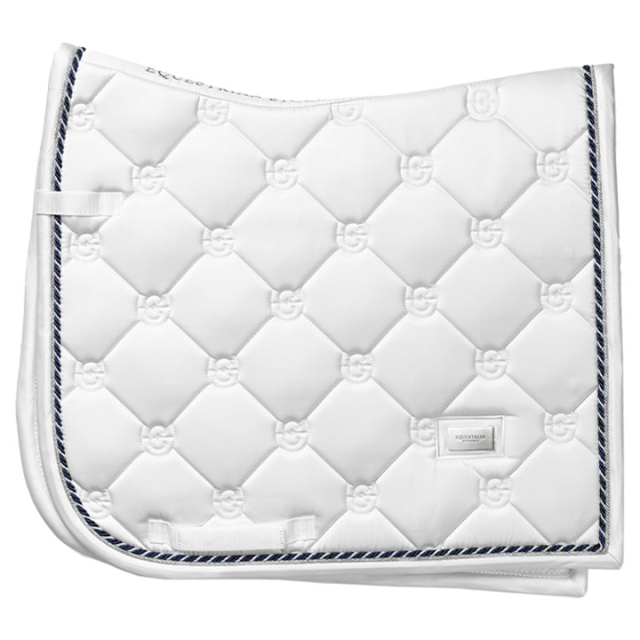Tapis de selle dressage ES White Perfection Silver dans le groupe Équipement cheval / Tapis de selle / Tapis de selle dressage chez Equinest (734019280151SI_r)