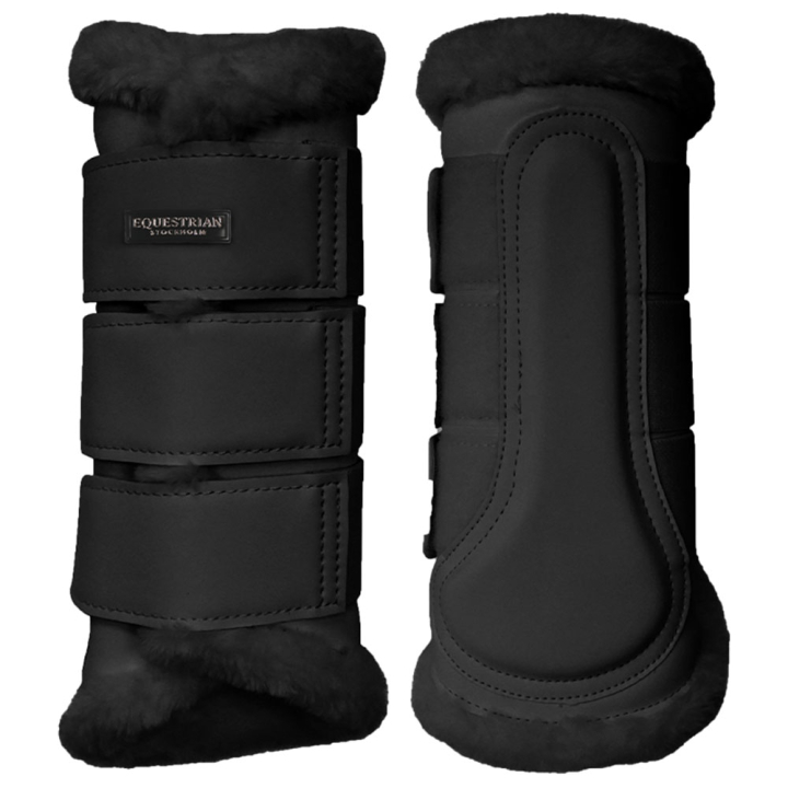 Guêtres fermées ES Faux Fur Black dans le groupe Équipement cheval / Protections des Membres / Guêtres fermées & Guêtres de dressage chez Equinest (734020642198BA_r)