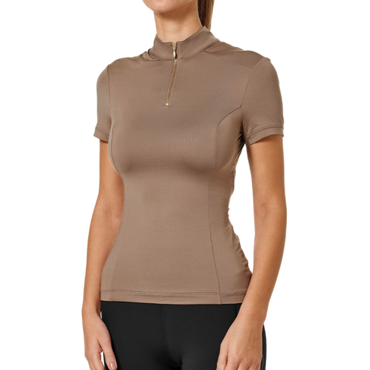Haut d'entraînement ES UV Protection Short Sleeve Champagne dans le groupe Vêtements d'équitation / T-shirts & Hauts d'équitation / T-shirts chez Equinest (734020642737BE_r)