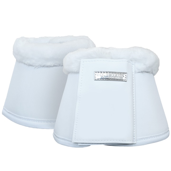 Cloches ES Faux Fur White Silver dans le groupe Équipement cheval / Protections des Membres / Cloches  chez Equinest (734020643170WHSI_r)