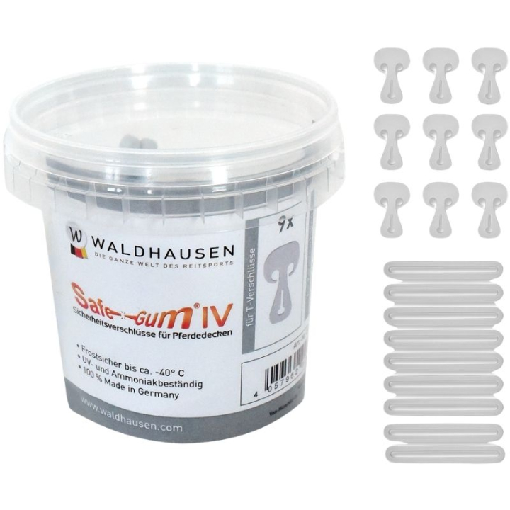 Safe-Gum attaches pour fermetures T & mousquetons 18-pack Gris dans le groupe Couvertures cheval / Accessoires pour couvertures chez Equinest (81853101GR)
