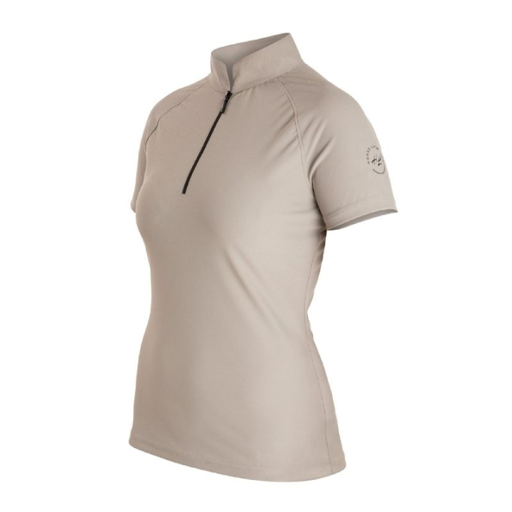 Chemise d'équitation Mika Short Sleeve Taupe dans le groupe Vêtements d'équitation / T-shirts & Hauts d'équitation / T-shirts chez Equinest (855713TAU_r)