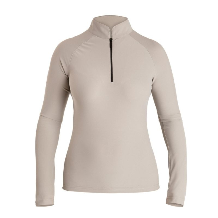 Chemise d'équitation Mika Long Sleeve Taupe dans le groupe Vêtements d'équitation / Pulls chez Equinest (856713TAU_r)