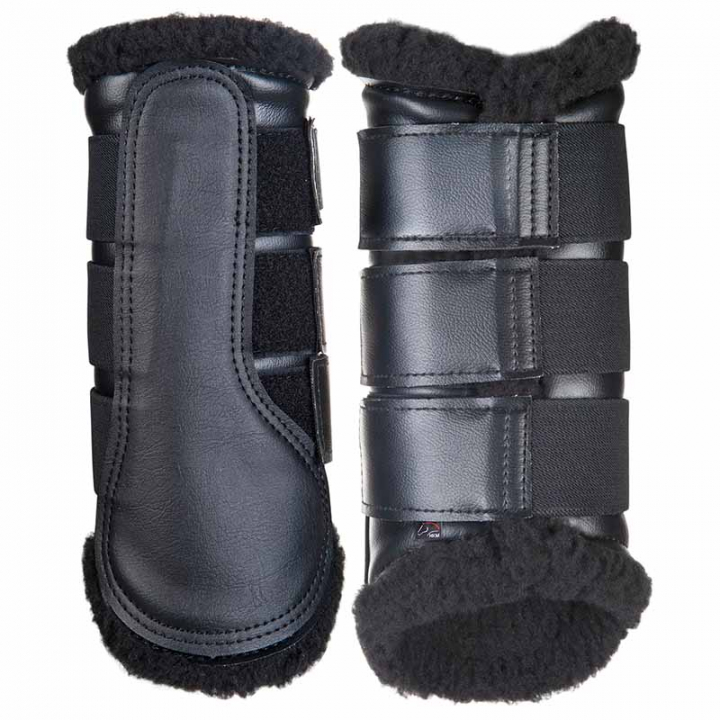 Guêtres fermées avec Doublure Confort Noir/Noir dans le groupe Équipement cheval / Protections des Membres / Guêtres fermées & Guêtres de dressage chez Equinest (85851SvSv_r)