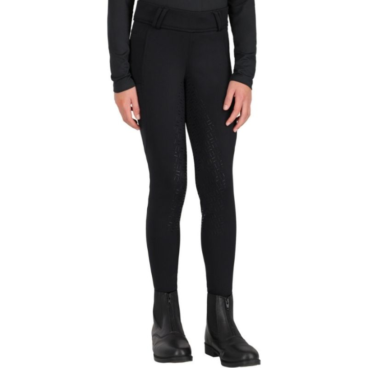 Collant d'équitation Enfant/Junior Valletta Full Grip Noir dans le groupe Vêtements d'équitation / Pantalons d'équitation / Legging d'équitation chez Equinest (8943ZW128BA_r)