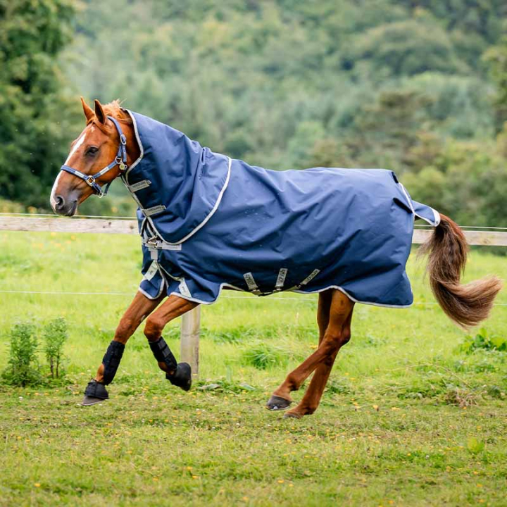 Couverture imperméable Amigo Plus 1200D 50g Marine/Gris/Argent dans le groupe Couvertures cheval / Couvertures d'extérieur / Couvertures imperméables cheval chez Equinest (AAOPL1BJI_r)