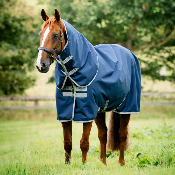 Couverture imperméable Amigo Ripstop 900D Plus 0g Bleu marine/Gris dans le groupe Couvertures cheval / Couvertures d'extérieur / Couvertures imperméables cheval chez Equinest (AARPG0BJJNAGR_r)