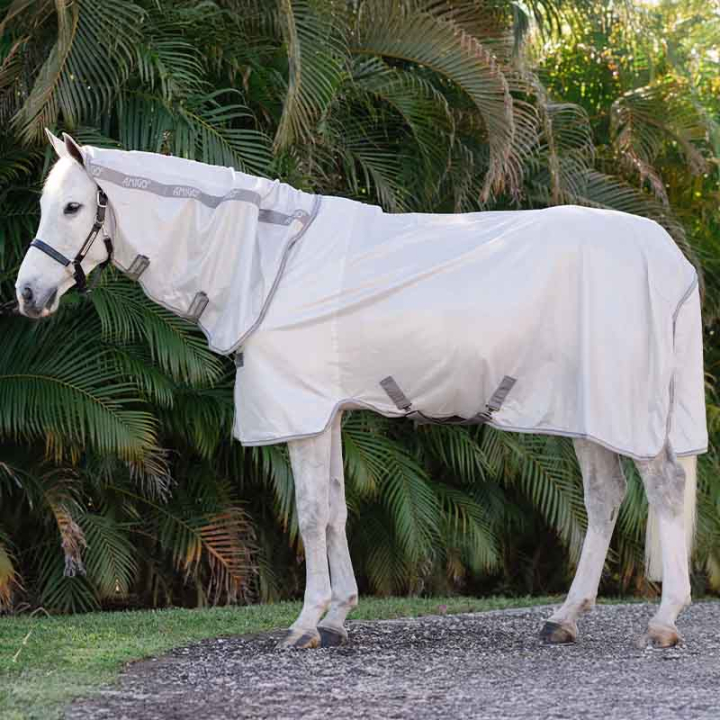 Couverture Anti-Mouches Amigo Integrated Argent/Gris dans le groupe Anti-mouches / Couvertures anti-mouches chez Equinest (AFRNGSIJISIGR_r)