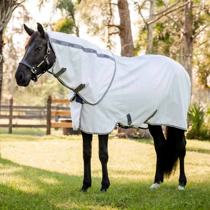 Couverture d'été Amigo Summer Plus Navy Check dans le groupe Anti-mouches / Couvertures anti-mouches chez Equinest (AFRP9TCJINACH_r)