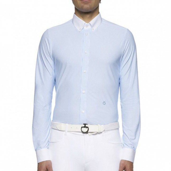 Chemise pour homme Guibert Bleu/Blanc dans le groupe Vêtements d'équitation / Polos chez Equinest (CAU010Bl_r)