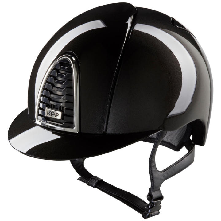 Casque d'équitation Cromo 2.0 Shine Noir dans le groupe Équipement d'équitation / Casque d'équitation / Visière standard chez Equinest (CRS2BLKBLK2_R)